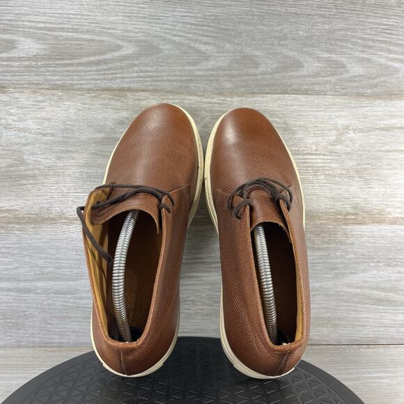 Brooks Brothers Men’s Pebbled Textured Brown Leather Chukka Boots Size 8 - Picture 7 of 9